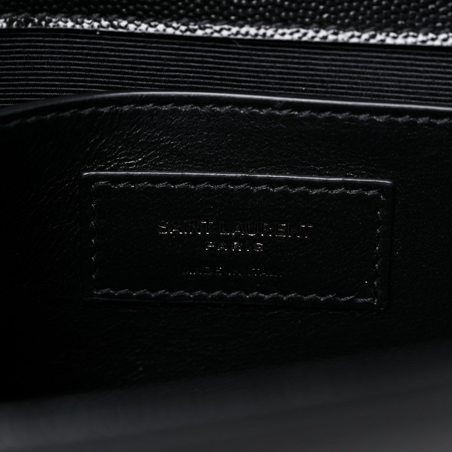 Saint Laurent Grain De Poudre Medium Classic Monogram Kate Satchel Black 7 of 9