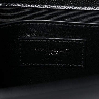 Saint Laurent Grain De Poudre Medium Classic Monogram Kate Satchel Black 7 of 9