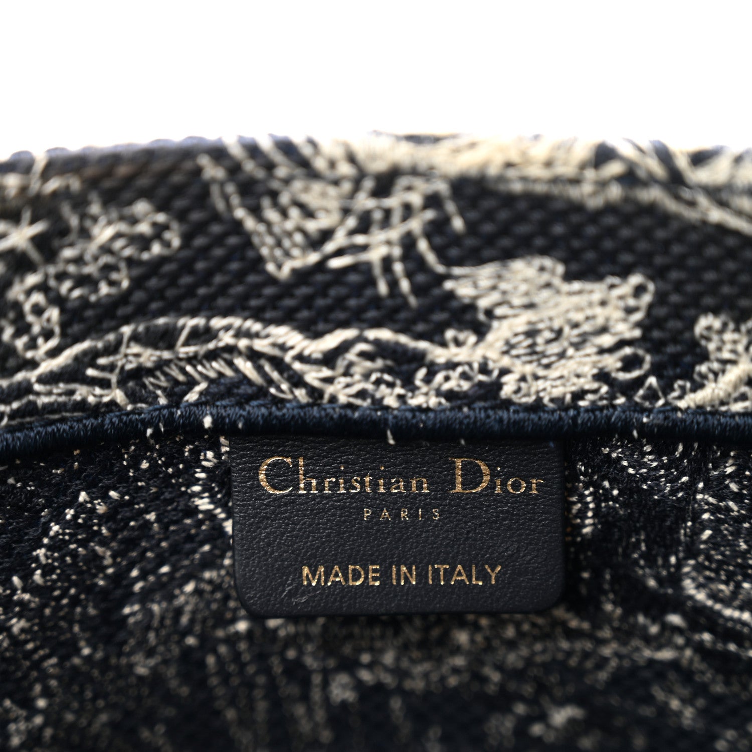 Christian Dior Canvas Embroidered Medium Toile De Jouy Reverse Book Tote Blue 6 of 14