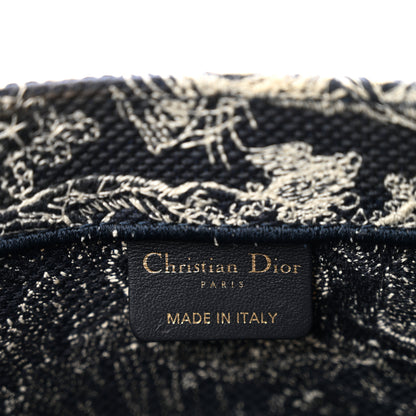 Christian Dior Canvas Embroidered Medium Toile De Jouy Reverse Book Tote Blue 6 of 14