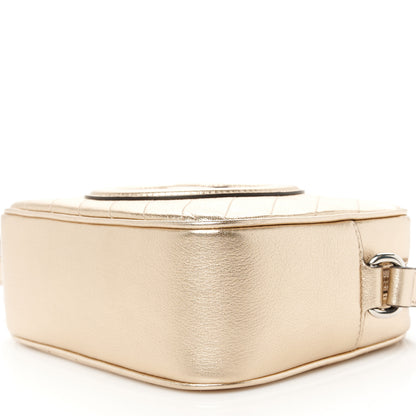 Gucci Metallic Sakai Be Green Calfskin Diagonal Stitched Small Blondie Shoulder Bag Golden Beige 11 of 11
