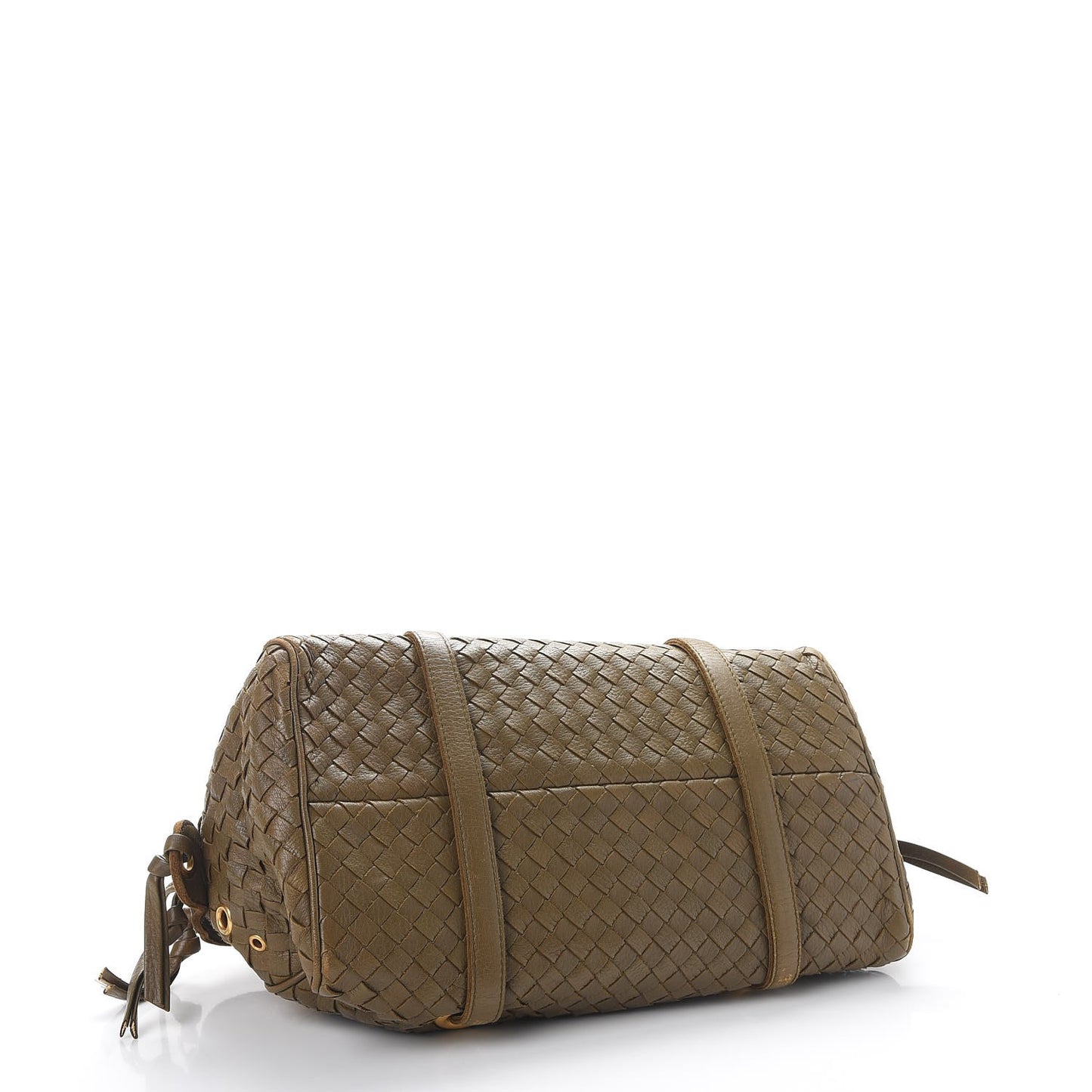 Nappa Intrecciato Grommet Bag Green