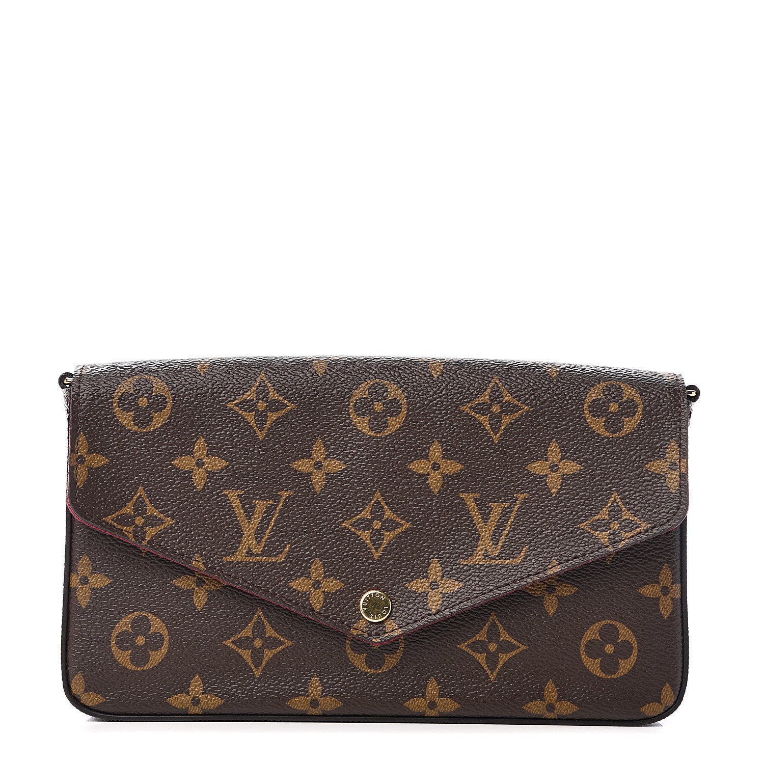 Louis Vuitton Monogram Pochette Felicie Chain Wallet Fuchsia 1 of 5