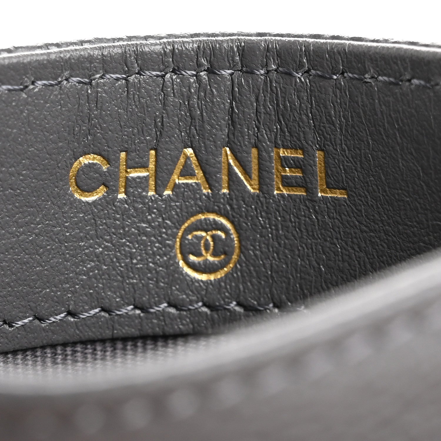 Chanel Caviar Quilted Card Holder Grey 6 of 8