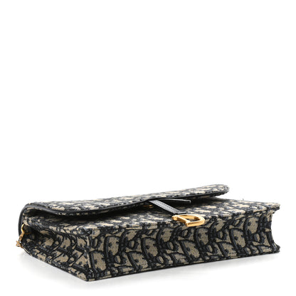 Christian Dior Oblique Saddle Chain Pouch Blue 4 of 9