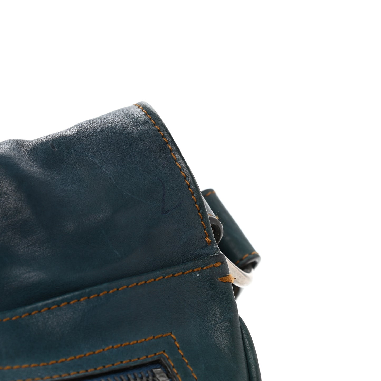 Calfskin Medium Gaucho Double Saddle Bag Dark Blue