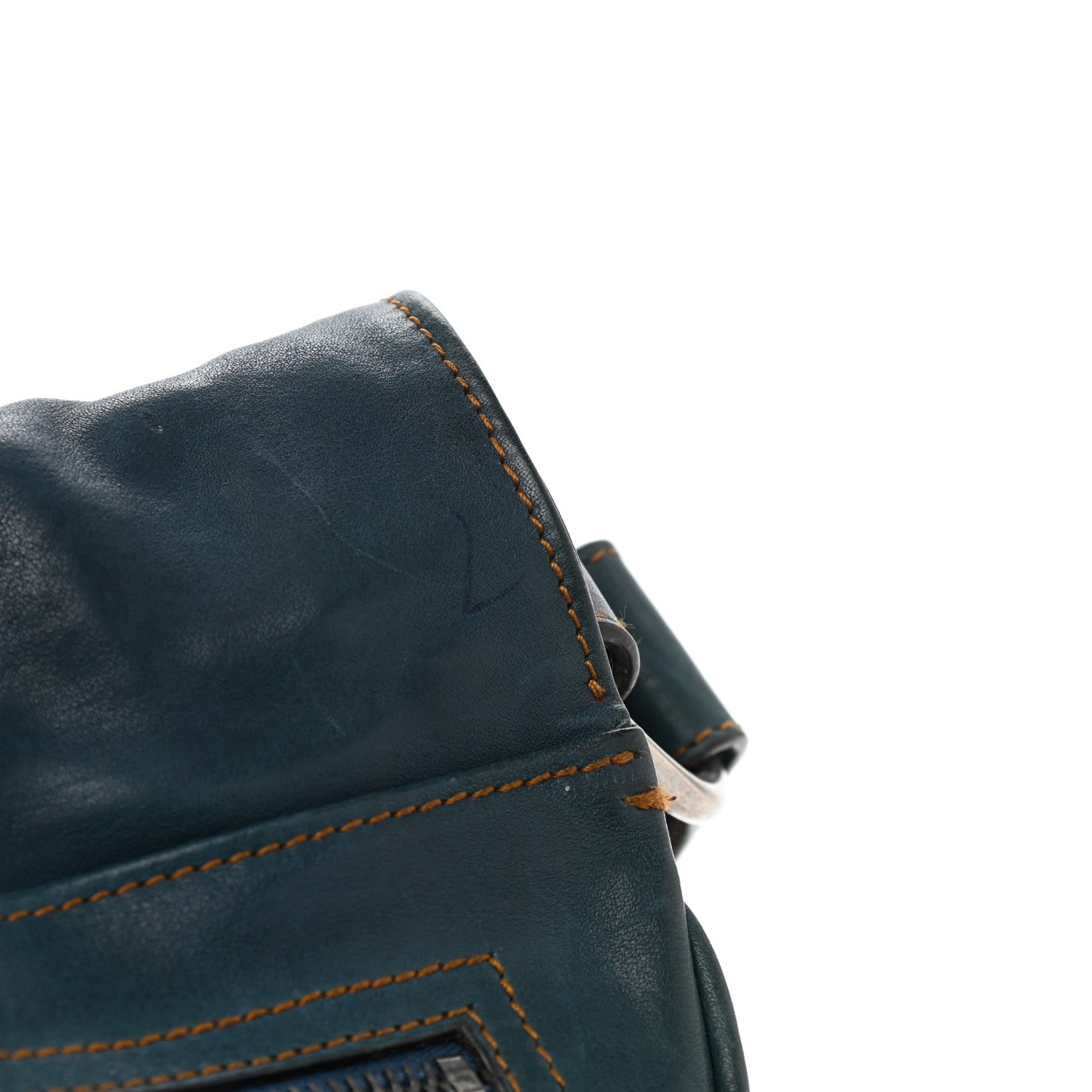 Christian Dior Calfskin Medium Gaucho Double Saddle Bag Dark Blue 18 of 21