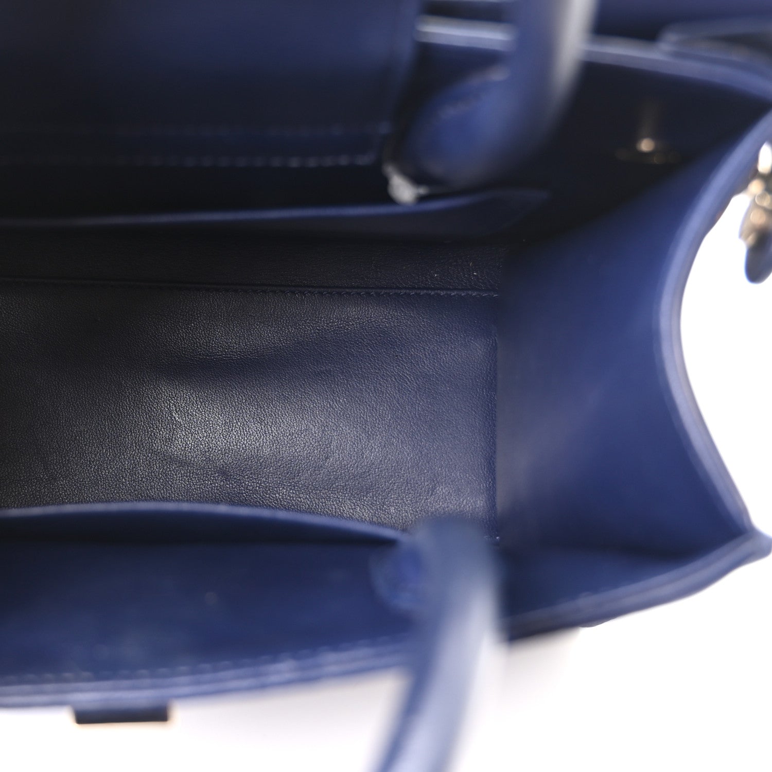 Christian Dior Grained Calfskin Mini Diorever Flap Blue Gri 5 of 9