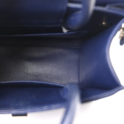 Christian Dior Grained Calfskin Mini Diorever Flap Blue Gri 5 of 9