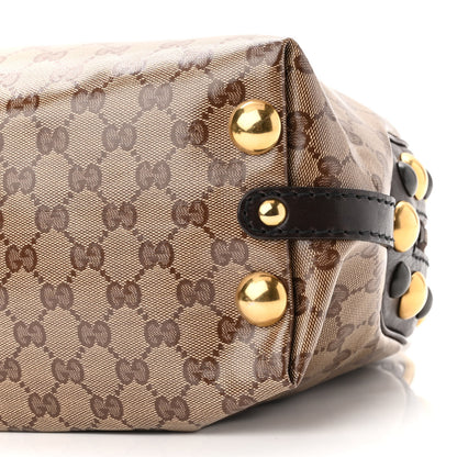 Gucci Crystal Monogram Medium Babouska Dome Satchel Brown 9 of 9