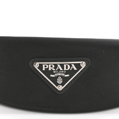 Prada Re-Nylon Metal Triangle Logo Headband Black 5 of 6