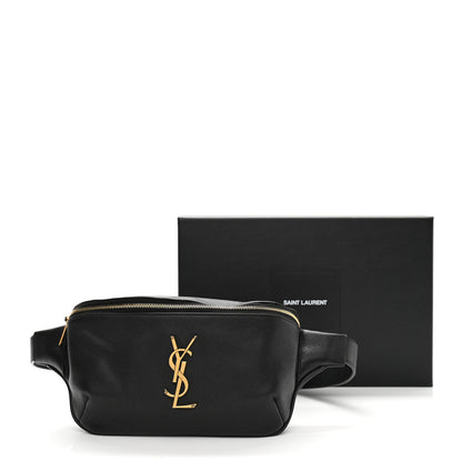 Saint Laurent Grain De Poudre Monogram Belt Bag Black 11 of 11
