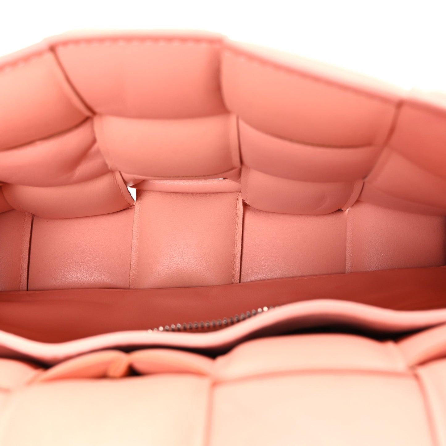 Nappa Maxi Intreccio Padded Cassette Crossbody Bag Peachy Peachy
