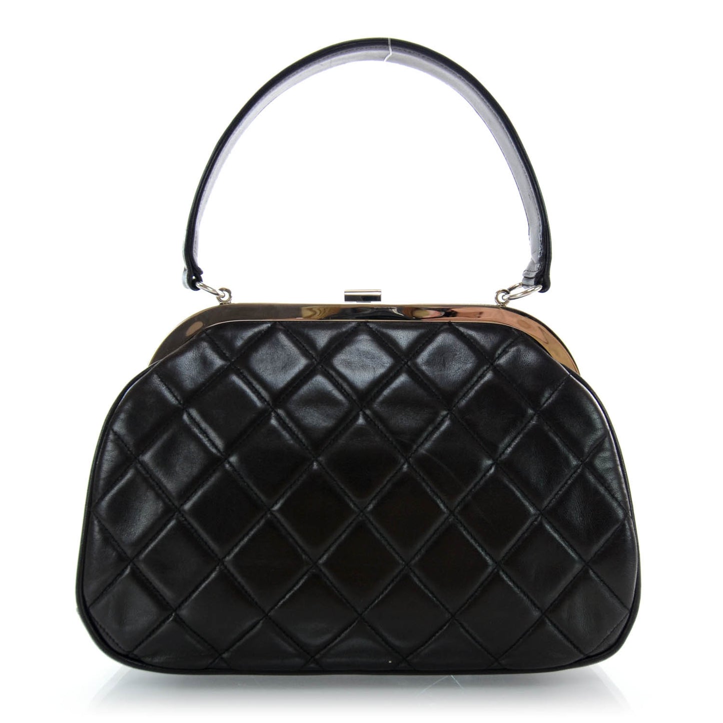 Lambskin Quilted Handbag Black