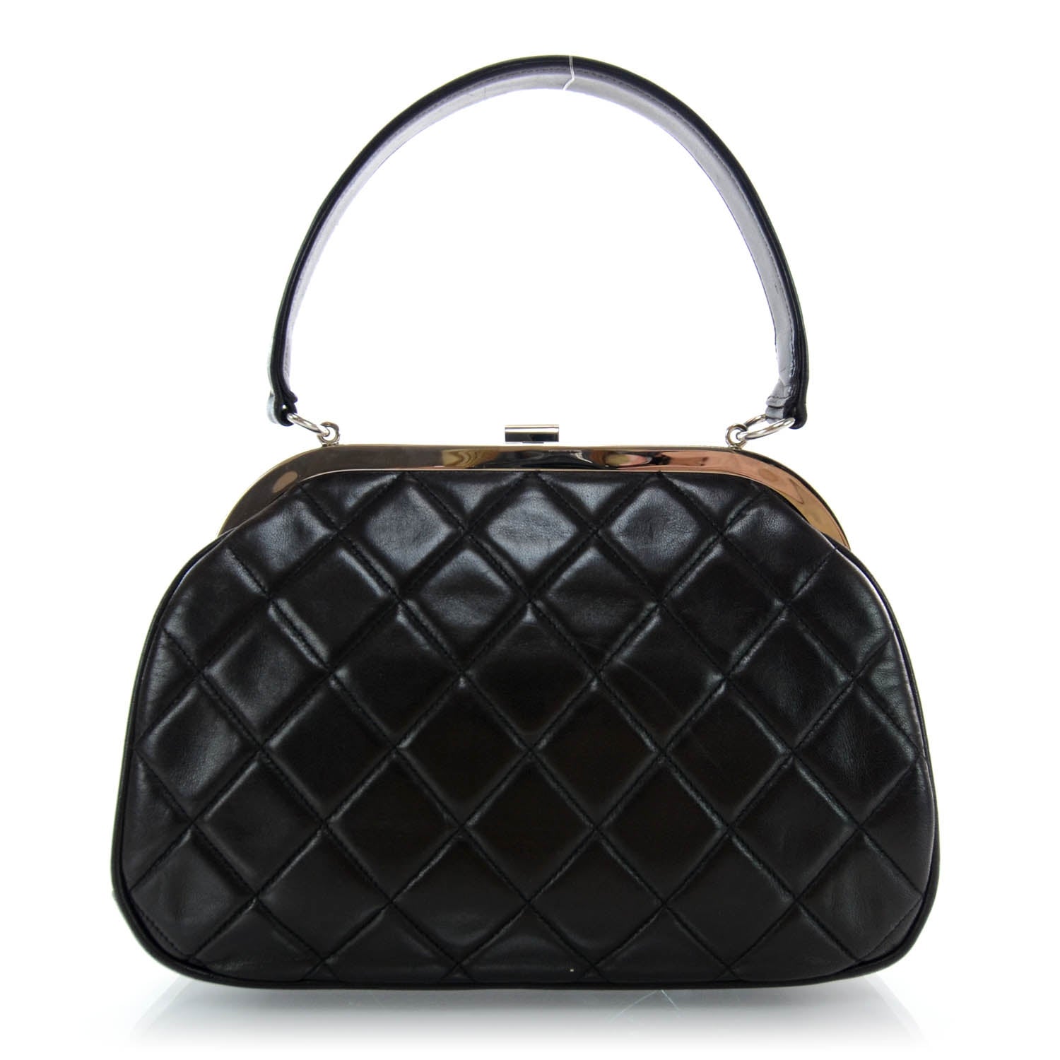 Chanel Lambskin Quilted Handbag Black 3 of 9