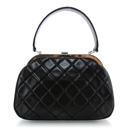 Chanel Lambskin Quilted Handbag Black 3 of 9