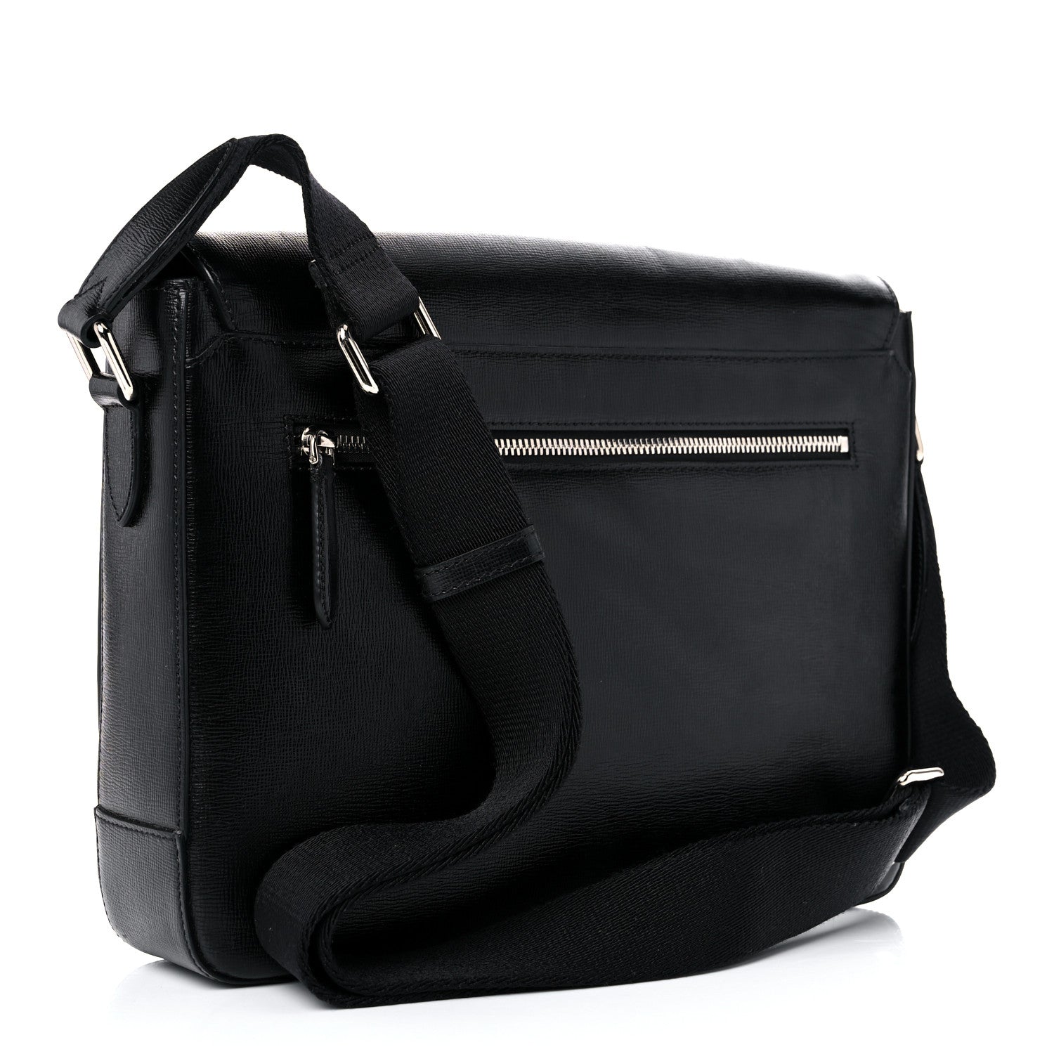 Burberry Grainy Calfskin Messenger Bag Black 3 of 12