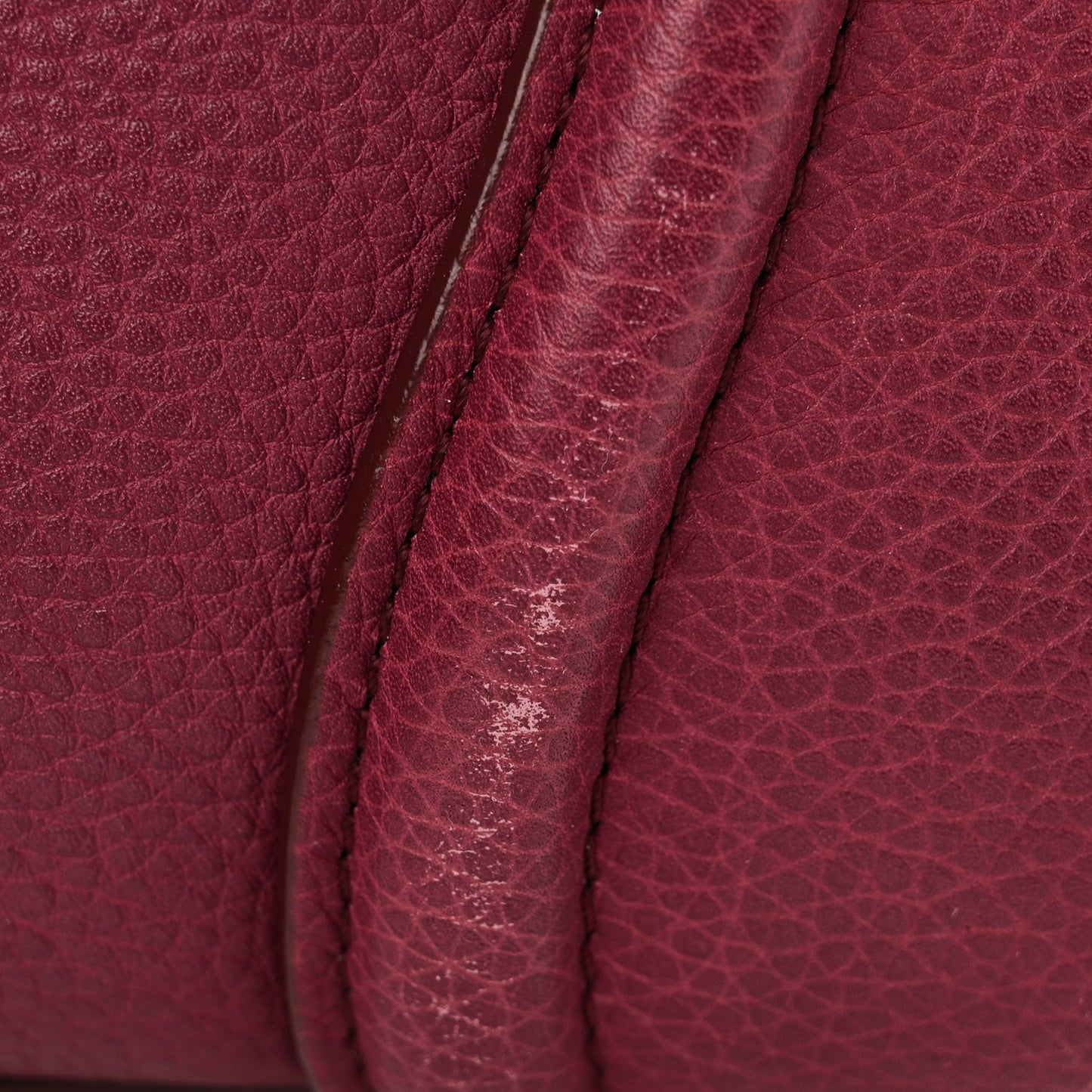 Drummed Calfskin Micro Luggage Plum