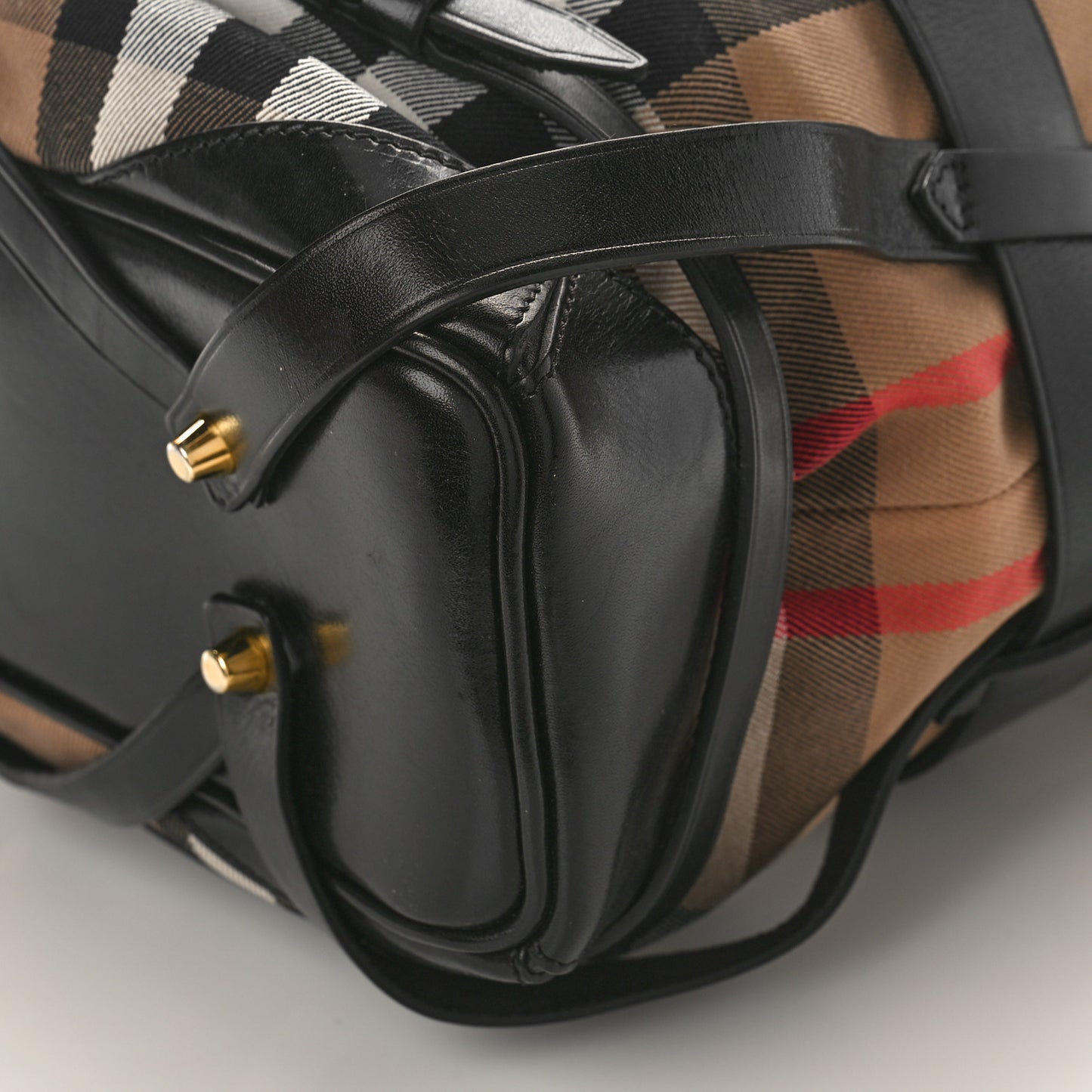 House Check Bridle Calfskin Medium Gosford Hobo Black