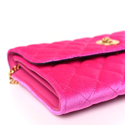 Versace Velvet Quilted Medusa Wallet On Chain Pink 7 of 8