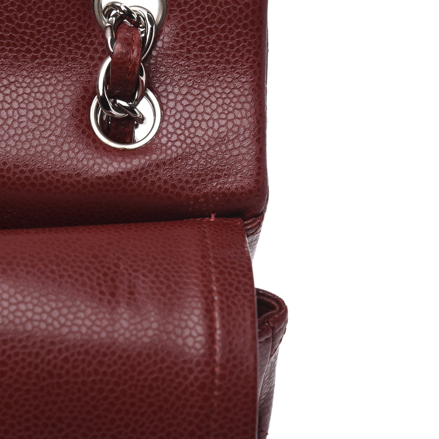 Caviar Quilted Maxi Double Flap Red