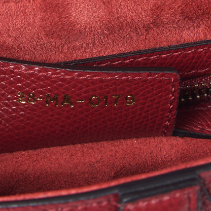 Christian Dior Grained Calfskin Saddle Bag Burgundy 8 of 8
