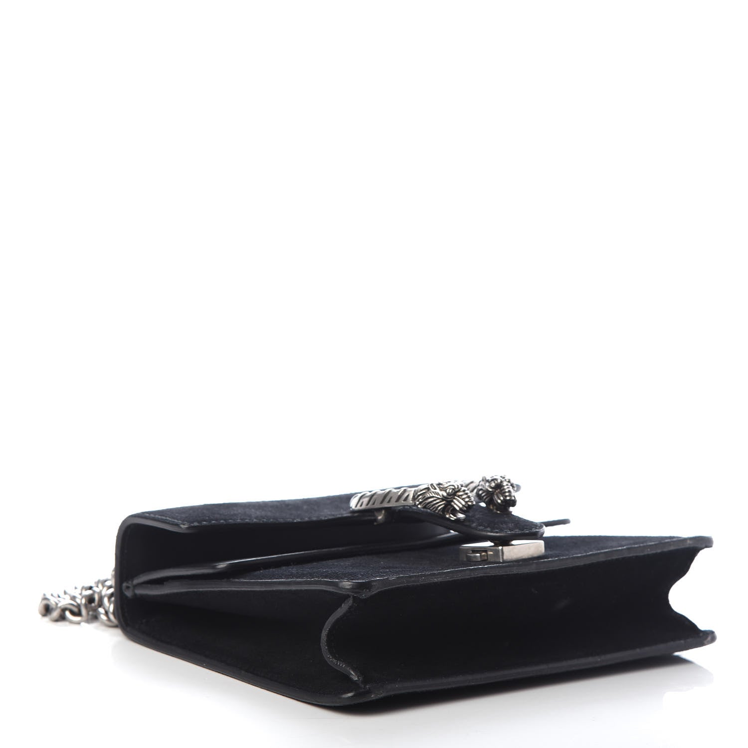 Gucci Suede Mini Dionysus Shoulder Bag Black 4 of 10
