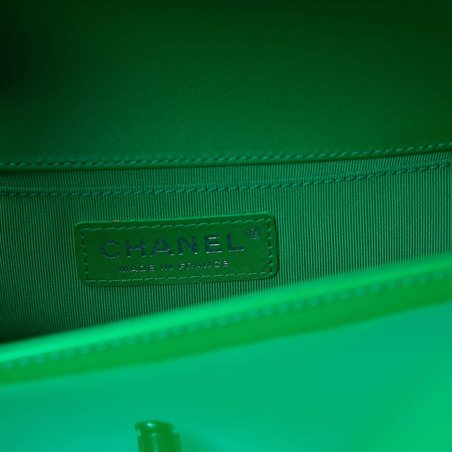 Chanel Patent Quilted Small Boy Flap Green 6 of 11