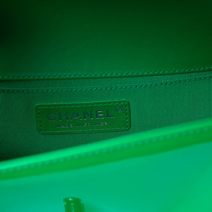 Chanel Patent Quilted Small Boy Flap Green 6 of 11