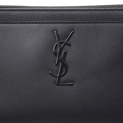 Saint Laurent Grain De Poudre Monogram Bill Pouch Black 8 of 9
