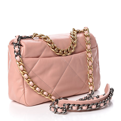 Chanel Lambskin Quilted Medium 19 Flap Light Pink 3 of 11