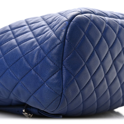 Chanel Lambskin Quilted Large Urban Spirit Backpack Blue 9 of 10