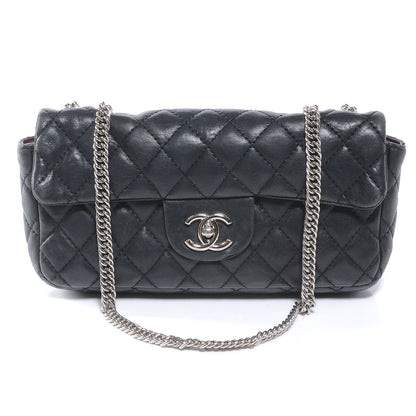 Chanel Lambskin Quilted East West Flap Bijoux Chain Black 1 of 10