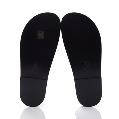 Chanel Caviar CC Flat Sandals 40.5 Black 5 of 9