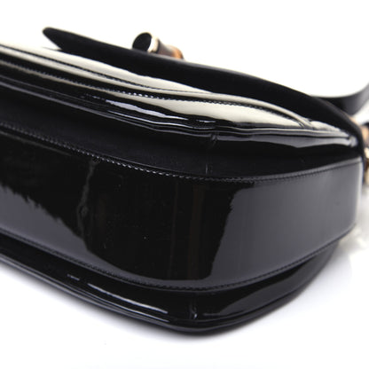 Gucci Patent Medium New Bamboo Top Handle Bag Black 7 of 15
