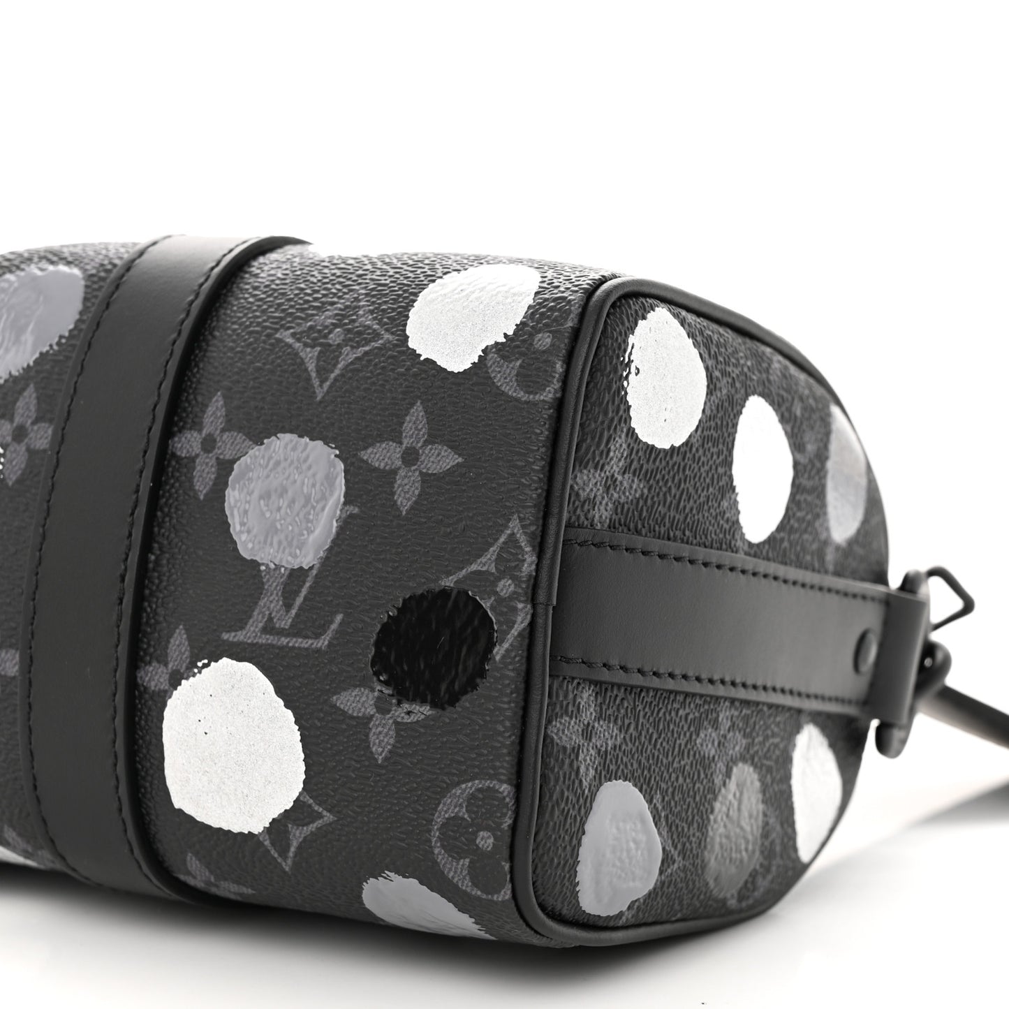 LV X YK Monogram Eclipse Keepall Bandouliere 25 Black Silver