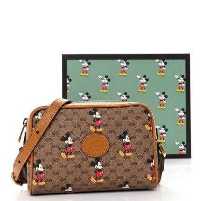 Gucci X DISNEY Mini Vintage GG Supreme Monogram Mickey Mouse Shoulder Bag Beige Vintage Sun Oil 11 of 11