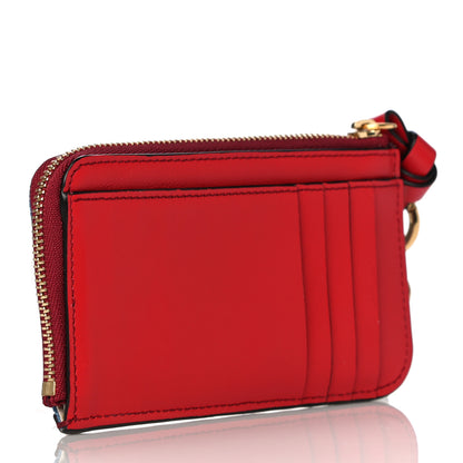 Chloe Calfskin Denim Alphabet Purse Wallet Blue Red 3 of 13