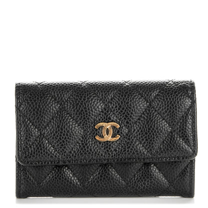 Chanel Caviar Quilted Flap Card Holder Black 1 of 8