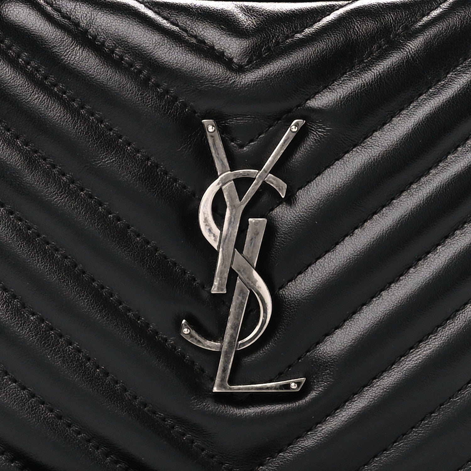 Saint Laurent Calfskin Matelasse Monogram Lou Camera Bag Black 8 of 10