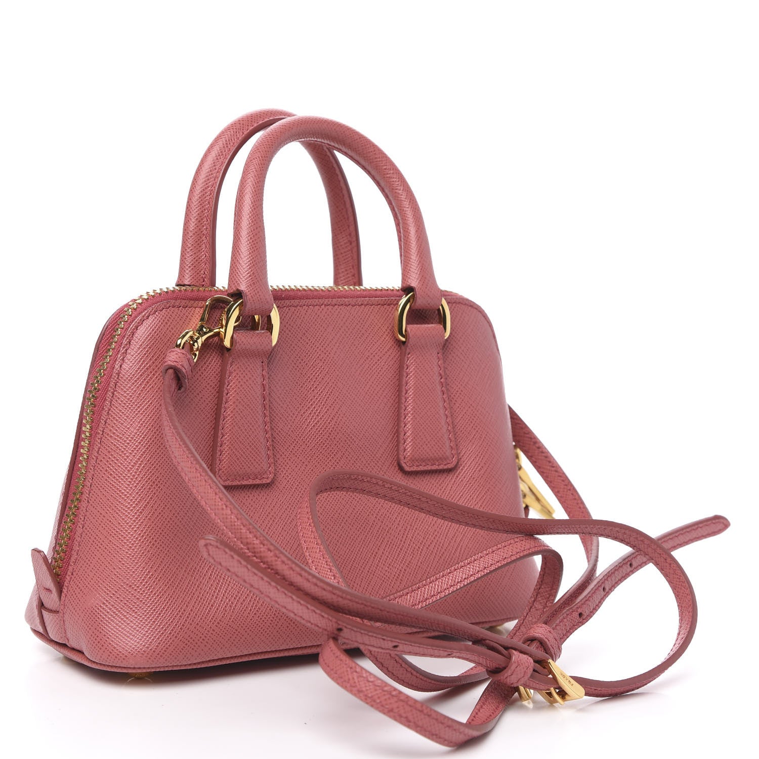 Prada Saffiano Lux Mini Promenade Tote Peonia 3 of 9