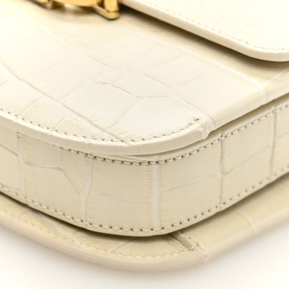 Mulberry Shiny Calfskin Crocodile Print East West Pimlico Satchel Eggshell 9 of 9