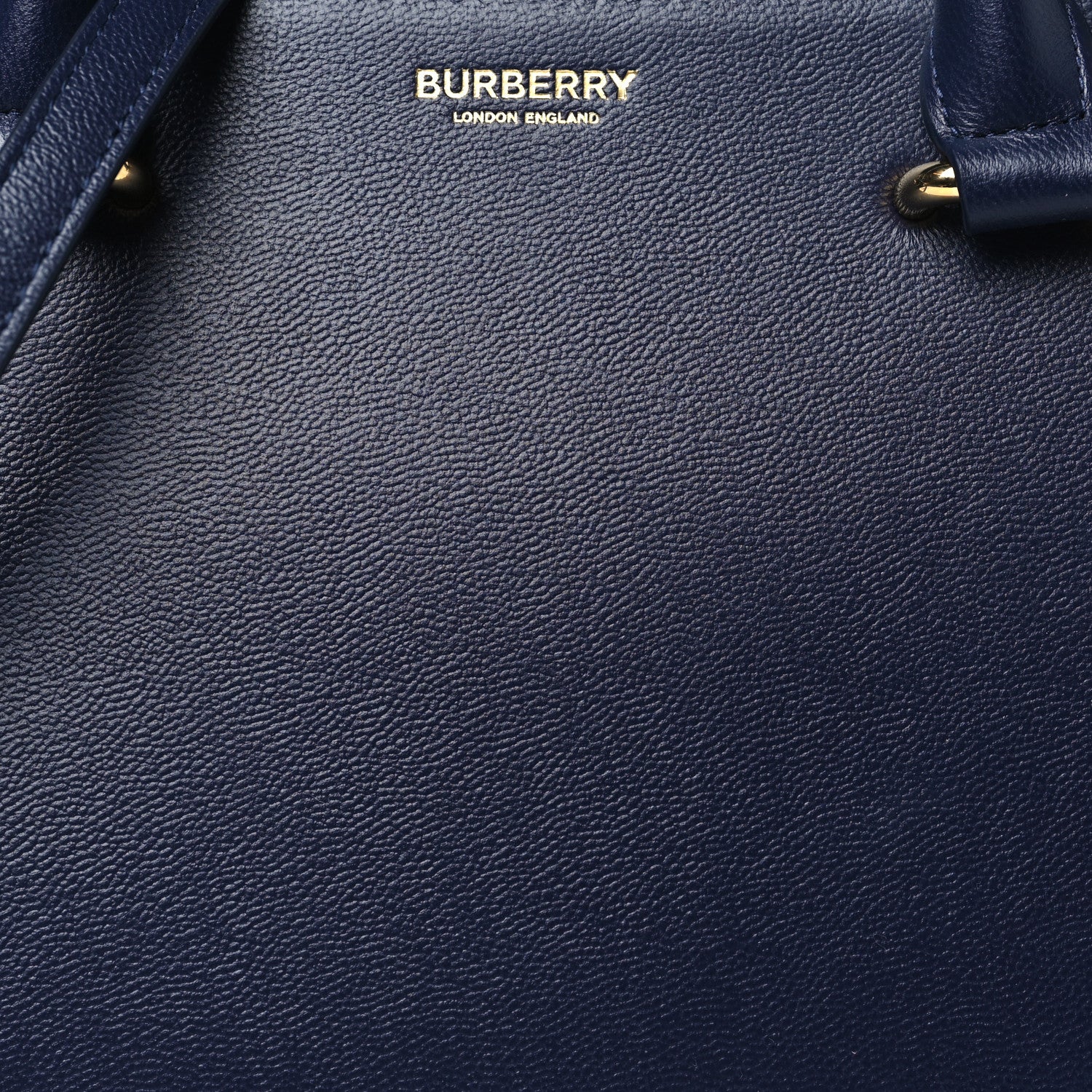 Burberry Calfskin Mega Check Mini Banwell Tote Dark Canvas Blue 7 of 9