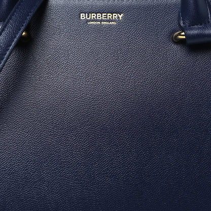 Burberry Calfskin Mega Check Mini Banwell Tote Dark Canvas Blue 7 of 9