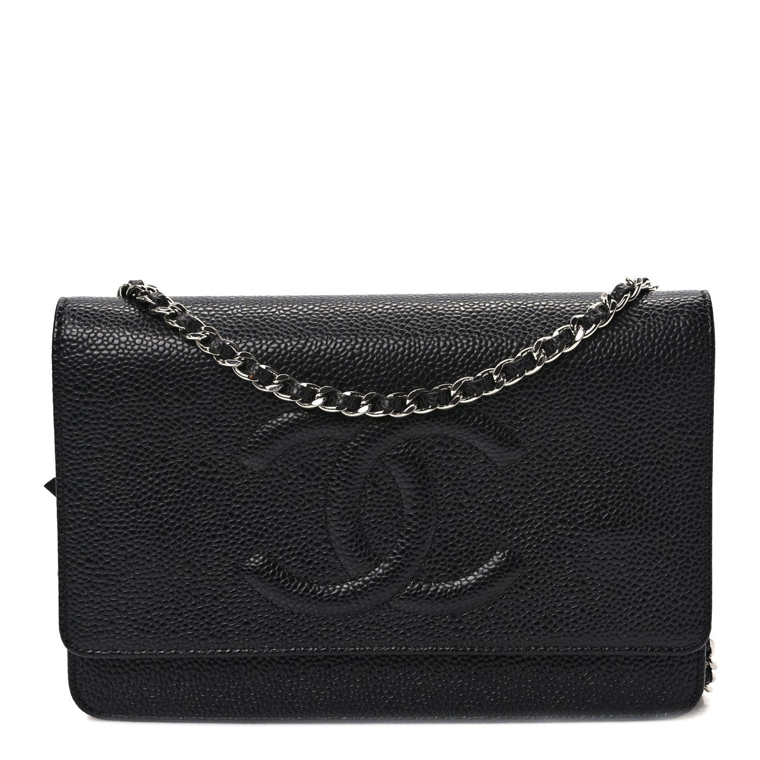 Chanel Caviar Timeless CC Wallet on Chain WOC Black 1 of 9