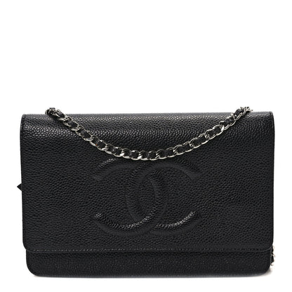 Chanel Caviar Timeless CC Wallet on Chain WOC Black 1 of 9