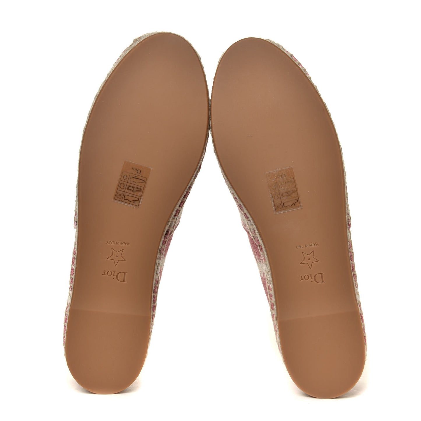 Cotton D-Stripes Embroidered Granville 15mm Espadrilles 38.5 Deep Nude