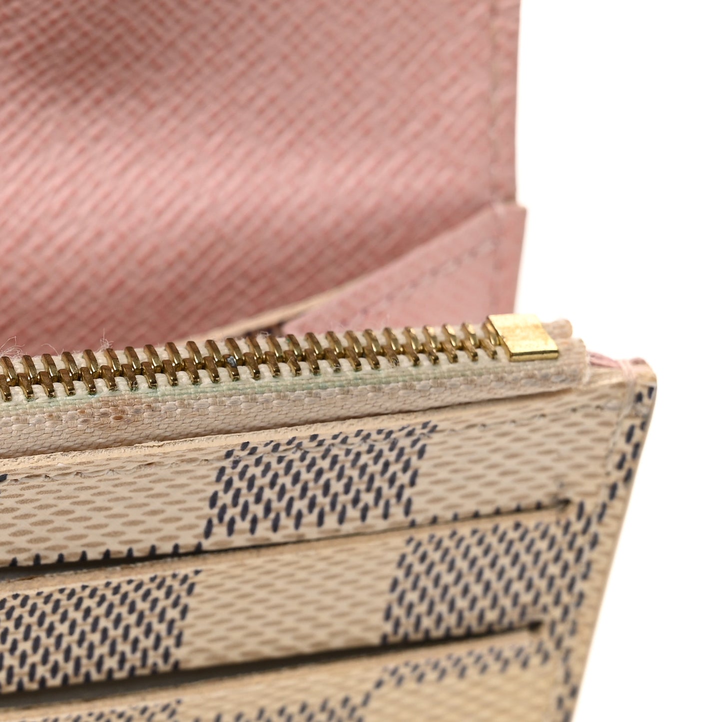 Damier Azur Emilie Wallet Rose Ballerine