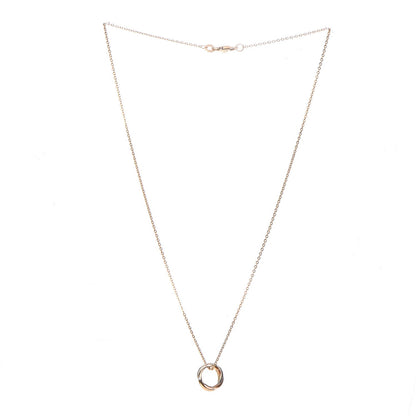 Cartier 18K Pink Yellow White Gold 15 Diamond Trinity Pendant Necklace 3 of 7