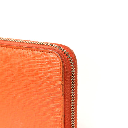 Fendi Vitello Elite Zip Around Wallet Arancio 12 of 14
